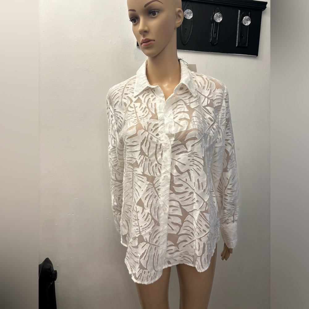 Zara pattern long sleeve top